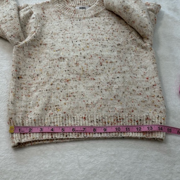 BB Dakota Cream Crew Neck Sweater with Balloon Sleeves - Picture 6 of 11